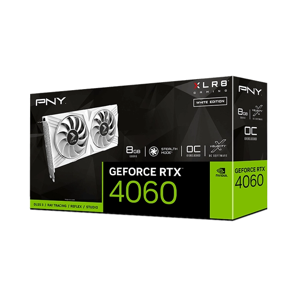 PNY GEFORCE RTX 4060 XLR8 VERTO DUAL 8GB WHITE 3