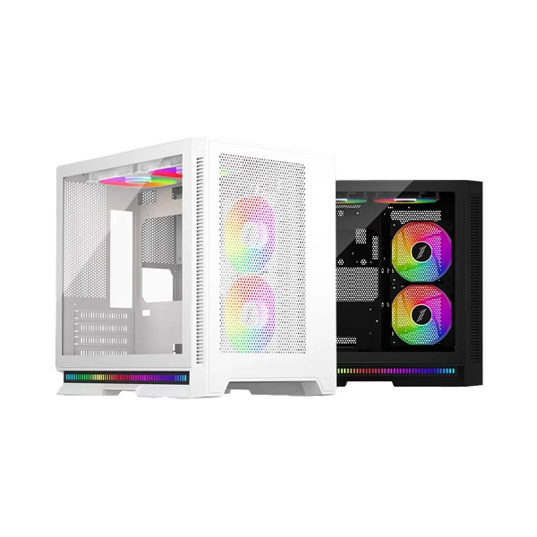 1STPLAYER STEAMPUNK SP6 MATX MESH DUAL CHAMBER GAMING CASE