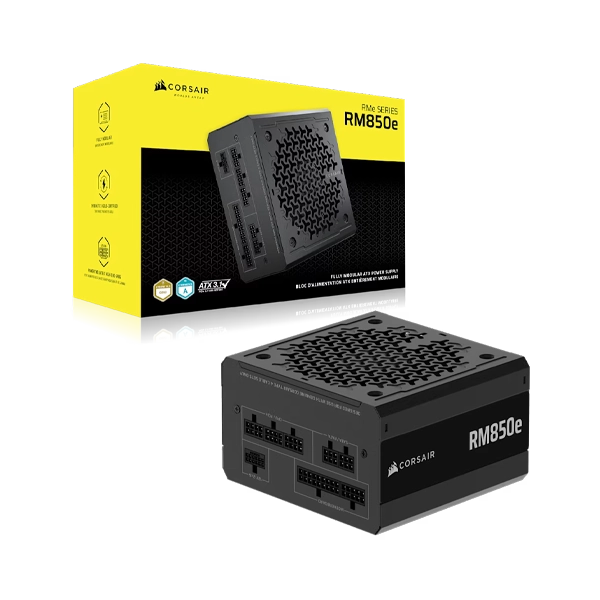 CORSAIR RM850e CYBENETICS GOLD, ATX 3.1 FULLY MODULAR LOW-NOISE POWER SUPPLY