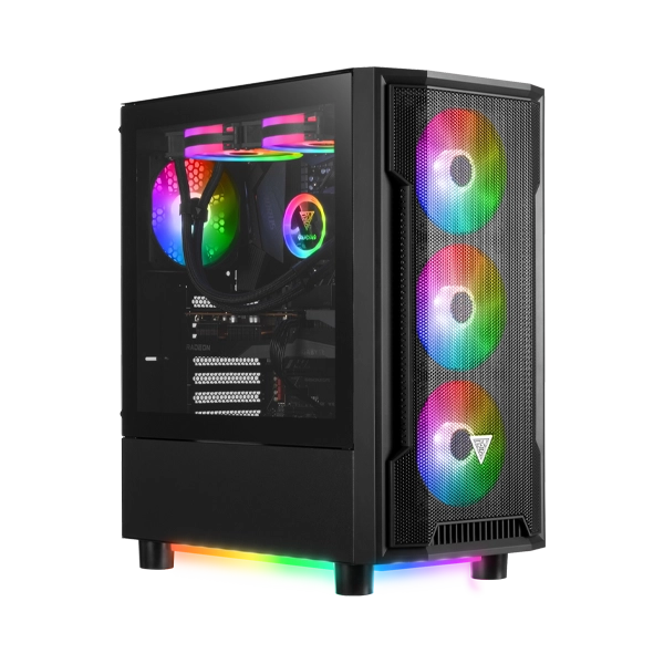 GAMDIAS ATHENA M6 MID-TOWER W/ ARGB FANS ATX GAMING CASE