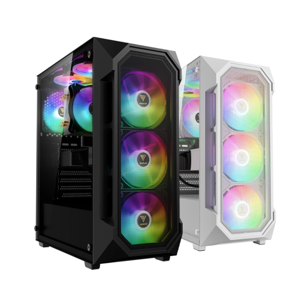 GAMDIAS AURA GC1 ELITE V2 W/ ARGB FANS ATX GAMING CASE