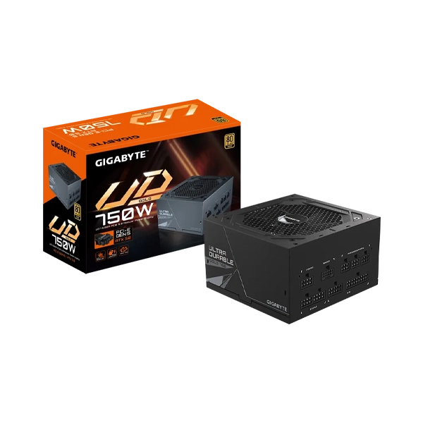 GIGABYTE UD750GM PG5 750WATTS 80+ GOLD PCIE GEN 5.0 ATX 3.0 MODULAR POWER SUPPLY
