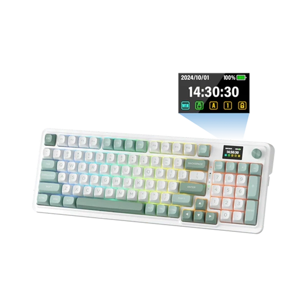 REDRAGON K719 GALATIN PRO RGB TRI-MODE WITH LCD SCREEN GASKET MOUNTED MECHANICAL KEYBOARD