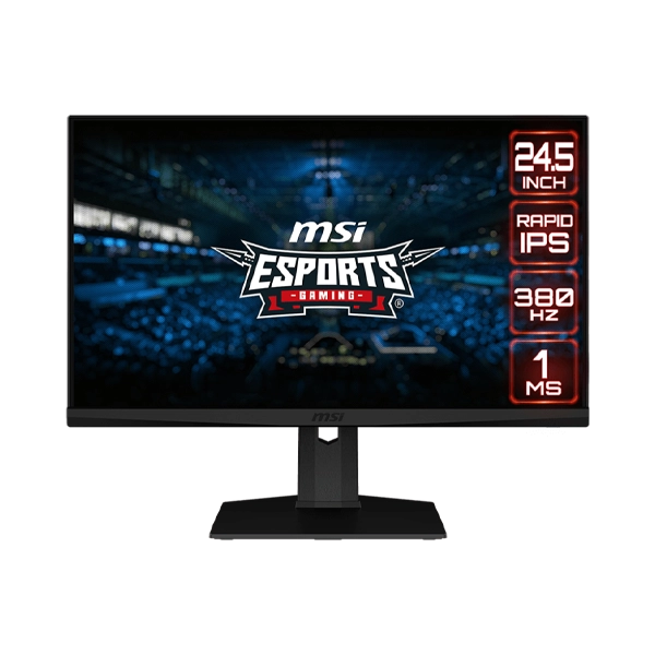 MSI G253PF 24.5” FHD RAPID IPS 380HZ 1MS GTG G-SYNC COMPATIBLE ESPORTS GAMING MONITOR