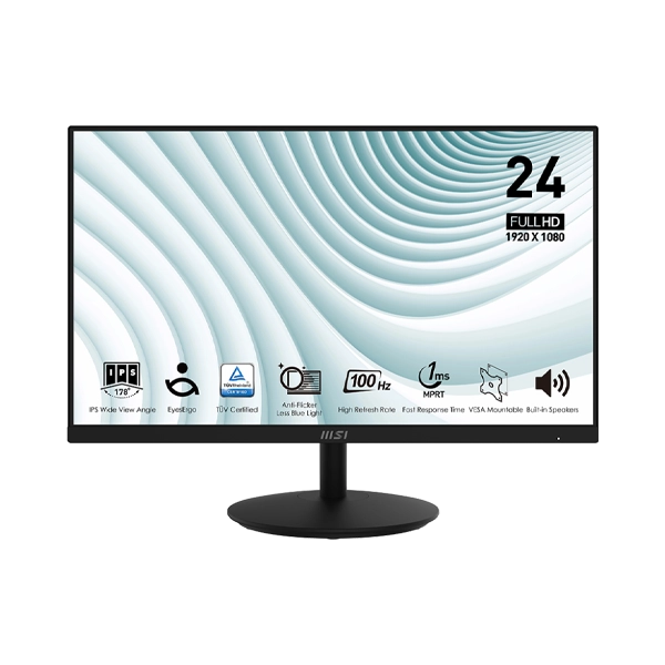 MSI PRO MP242A 24" FHD (1920X1080) 100HZ 1MS MPRT IPS BUSINESS PRODUCTIVITY MONITOR