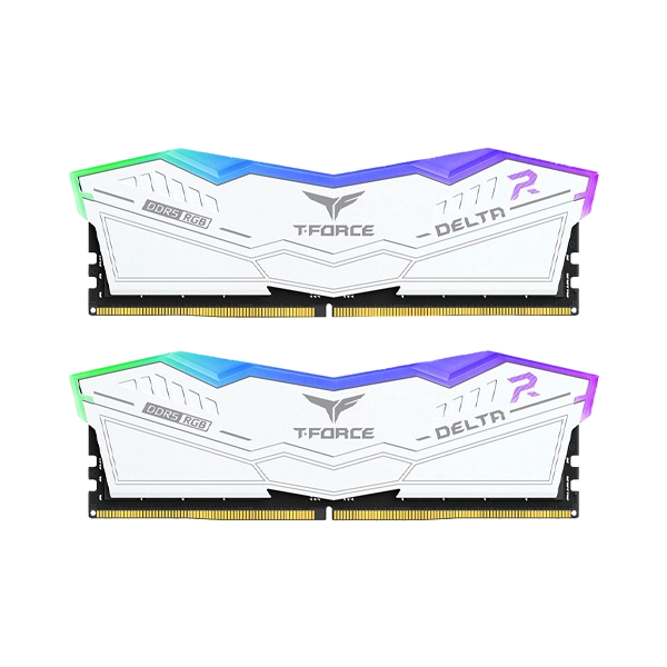 TEAMGROUP T-FORCE DELTA RGB WHITE 32GB (2X16GB) DDR5 6000MHZ CL30