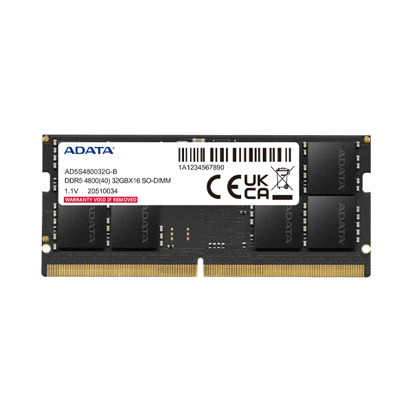 ADATA 8GB DDR5-4800 SODIMM MEMORY MODULE