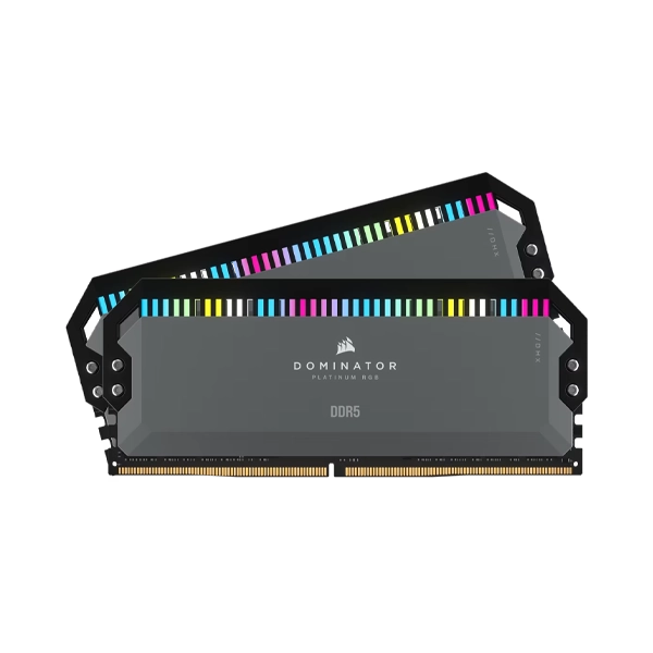 CORSAIR DOMINATOR PLATINUM RGB 32GB (2x16GB) DDR5 DRAM 5600MT/s CL36 AMD EXPO & INTEL XMP MEMORY KIT - GREY (#CS-CMT32GX5M2B5600Z36)