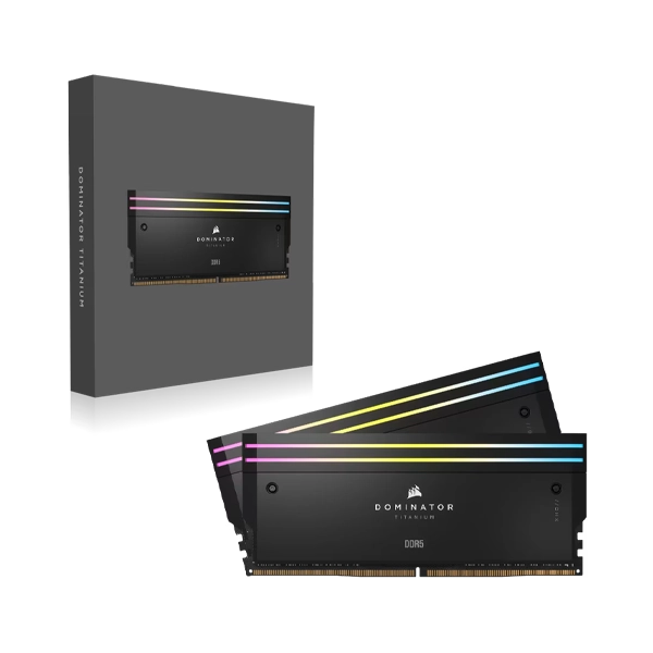 CORSAIR DOMINATOR TITANIUM RGB 32GB (2X16GB) DDR5-6600 C32 INTEL XMP MEMORY KIT (#CS-CMP32GX5M2X6600C32)